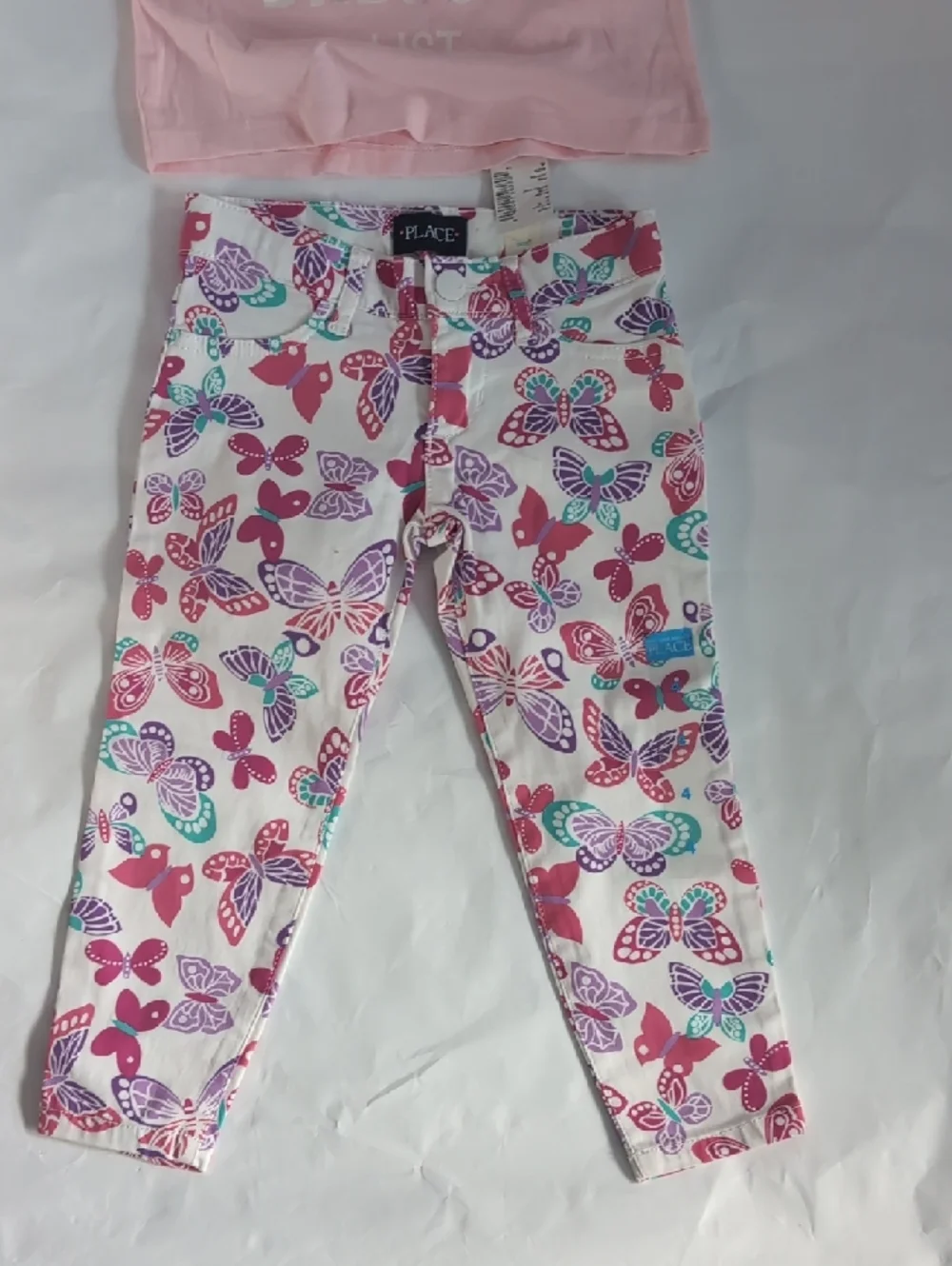 The Children's Place Pink Sequin Tank with White Butterfly Leggings - XS/4 - Picture 5 of 8